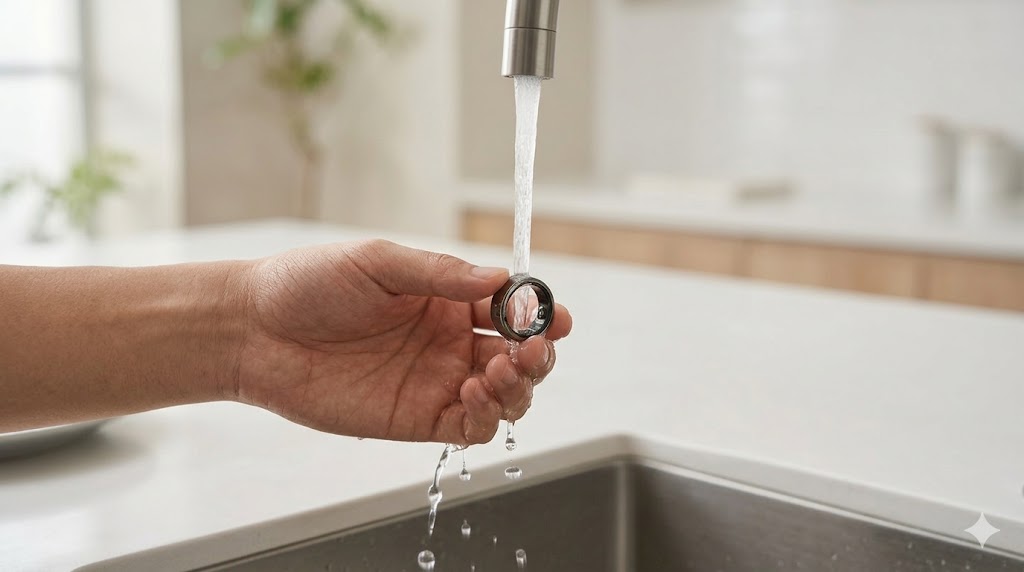 水泳後にプールの塩素や塩分を洗い流すため、水道の真水で丁寧にメンテナンス